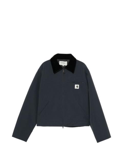 velvet collar patch jacket