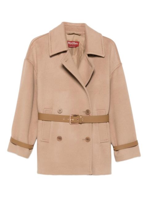 double-breasted belted coat