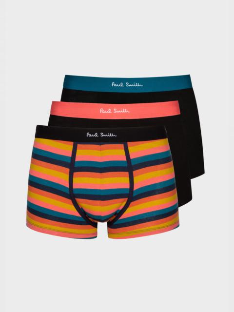 'Artist Stripe' Organic Cotton Boxer Briefs Mixed Three Pack