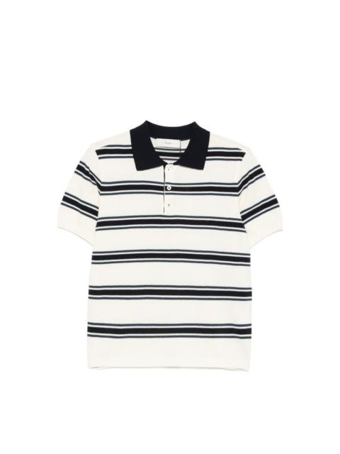 Striped cotton polo shirt