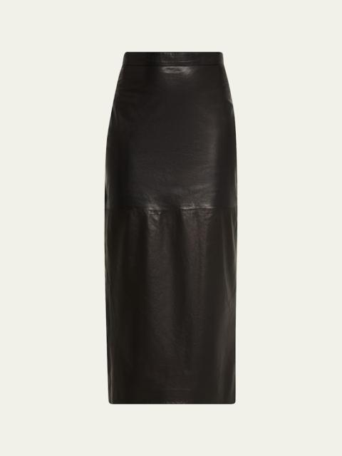 Lexi Leather Pencil Midi Skirt
