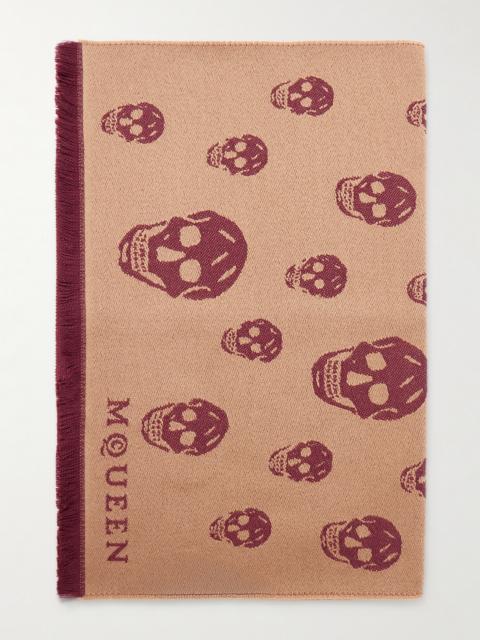 Frayed Wool-jacquard Scarf