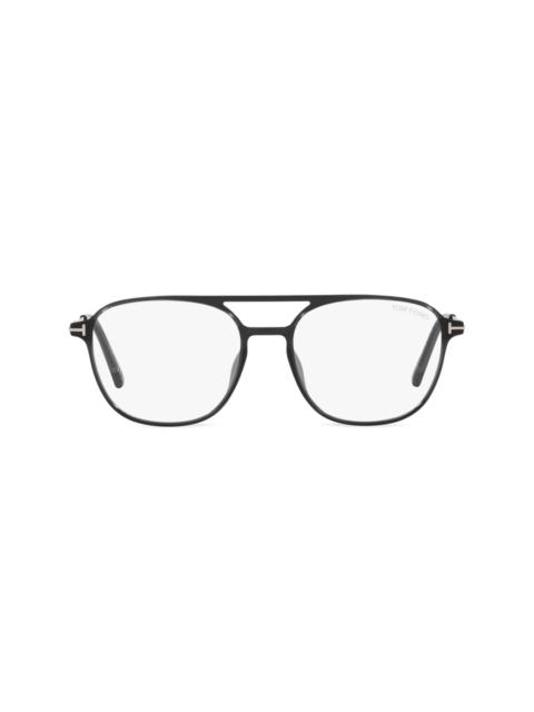 logo-plaque pilot-frame glasses