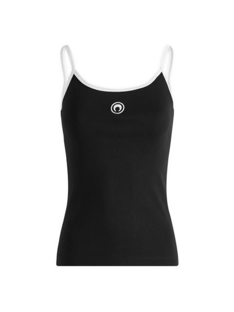 Marine Serre Moon Logo Ribbed Jersey Tank Top