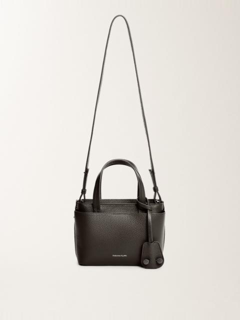 Medium grained leather handbag