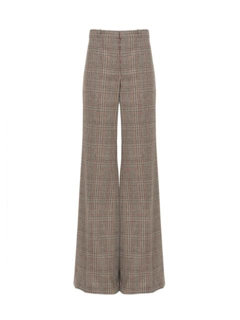 FLARED TAILORED PANTS IN PRINCE OF WALES WOOL