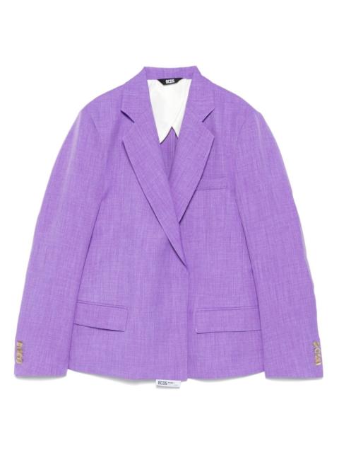 mélange-effect blazer