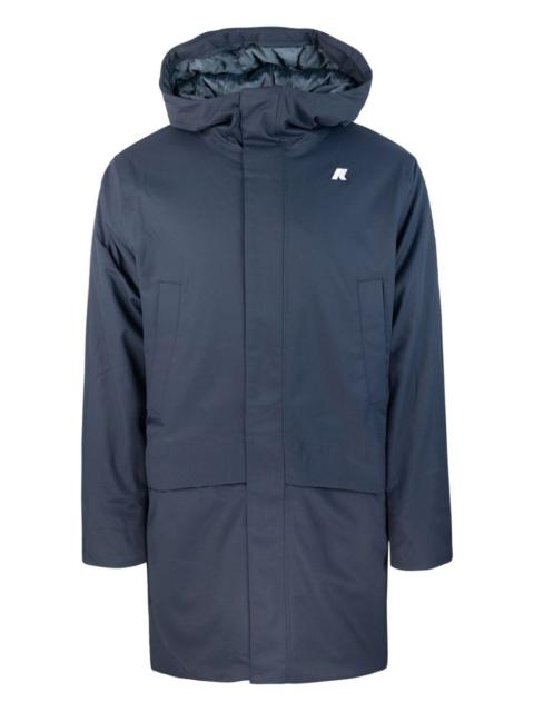 K-WAY hooded logo-patch jacket | REVERSIBLE