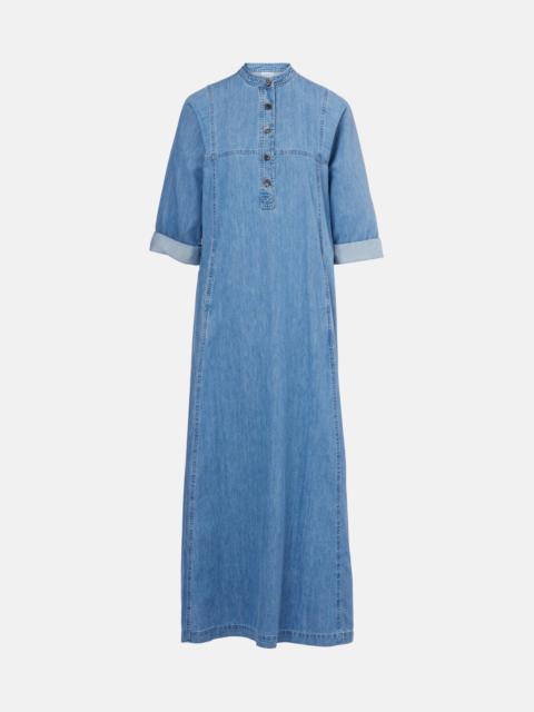 Denim maxi dress