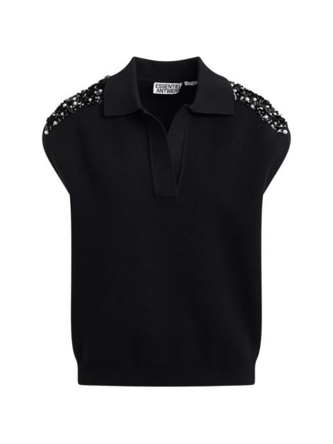 sequin polo top