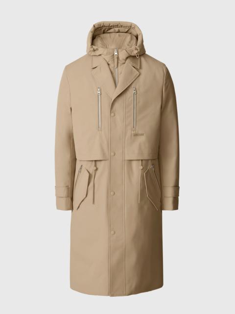 STERLING 2-in-1 Long Trench Coat with Removable Down Bib