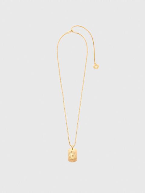 Zodiac sign plaque necklace