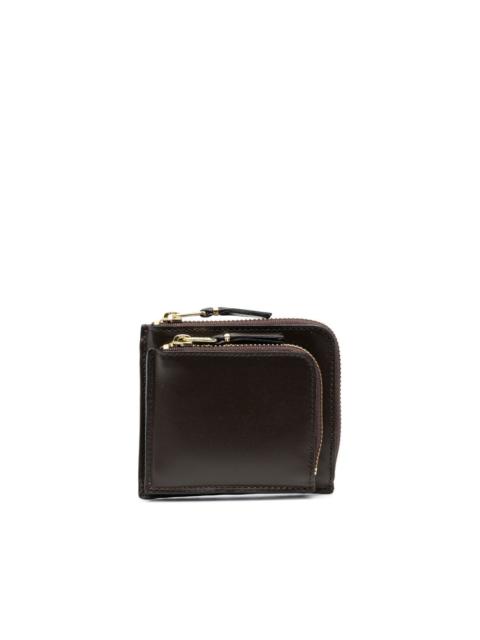 zipped-pocket leather wallet