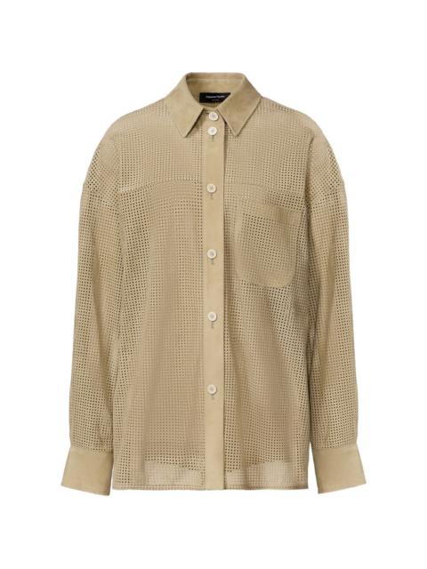 perforated buttoned shirt