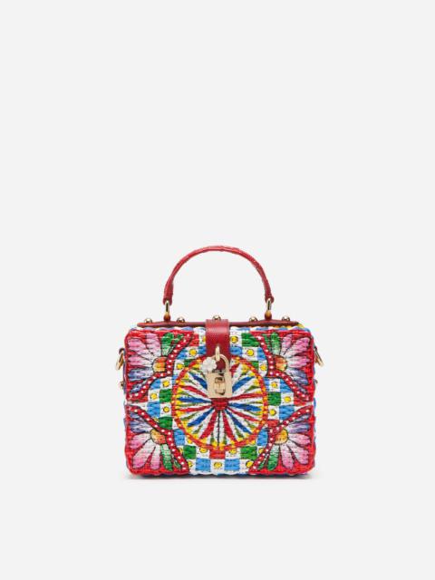 Painted wicker Dolce Box bag