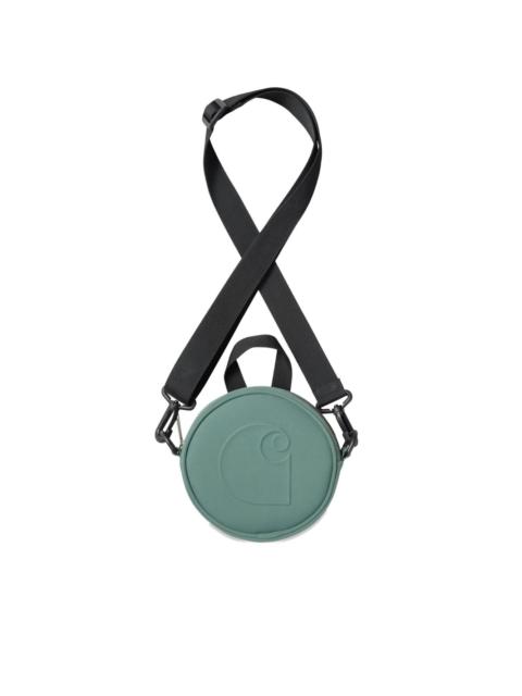 embossed messenger bag