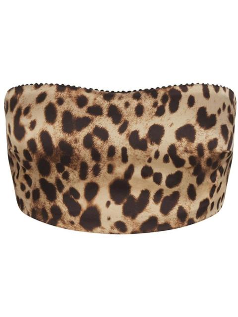 SKIMS x Dolce&Gabbana Silk Bandeau Leopard