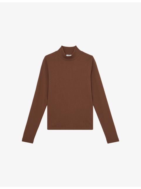 Polly Ribbed Stretch-Cotton Top