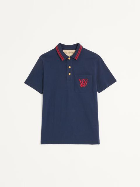 COTTON PIQUÉ POLO SHIRT WITH VG EMBROIDERY