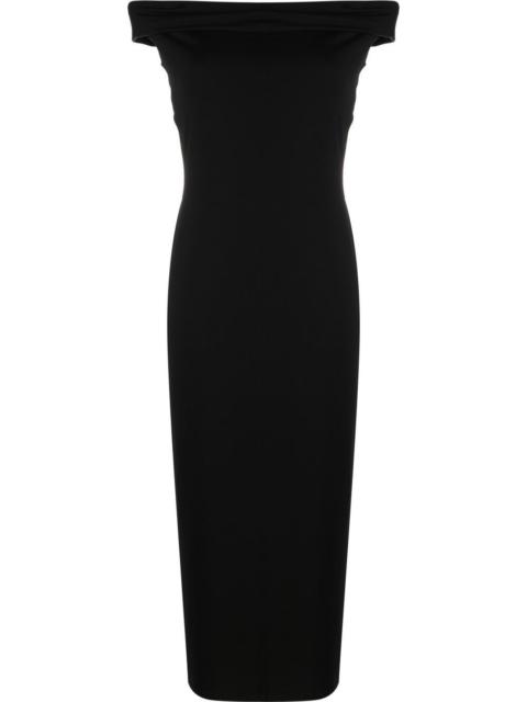 Jamen off-shoulder knitted midi dress