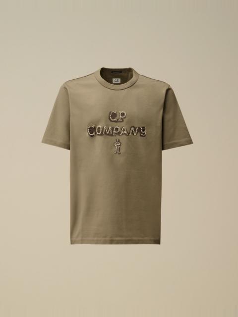 Mercerized 30/2 Jersey Twisted Short Sleeve Logo T-Shirt