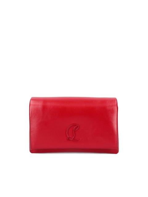 logo-embossed chain-strap shoulder bag