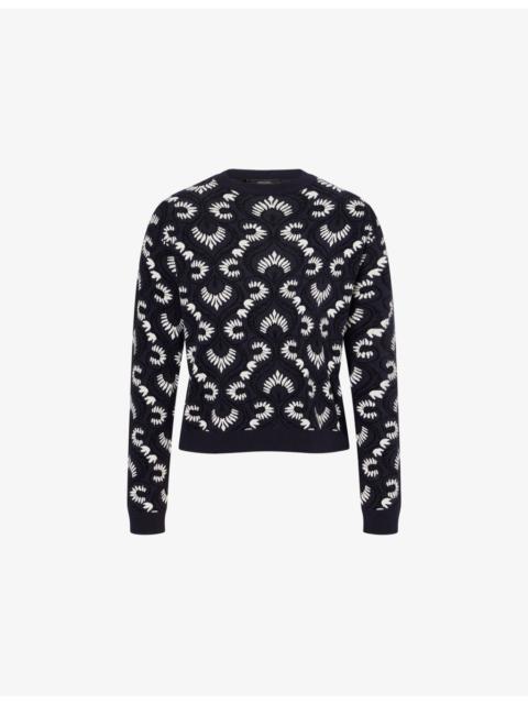 Jacquard Crewneck Knitted Jumper