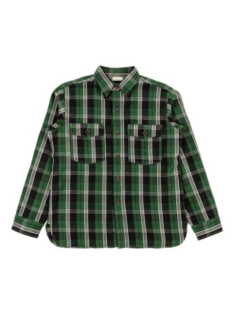Lot. 3022 Flannel Shirt With Chinstrap G Pattern Green (One Wash)