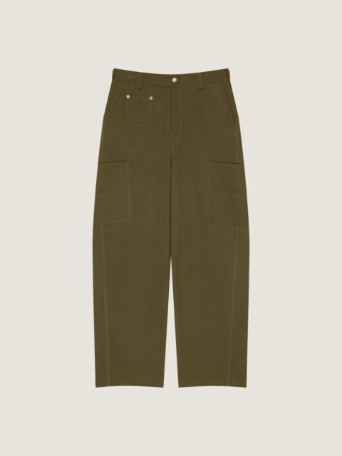 COUTURE SEAM TROUSERS IN COTTON EMBROIDERED GIVENCHY PARIS