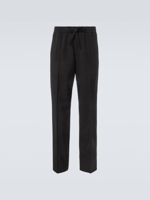 Virgin wool straight pants