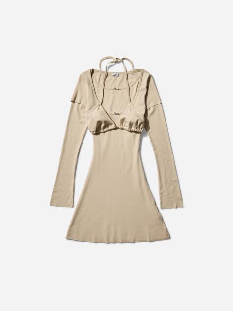 Women's Overlayered Dress Beige