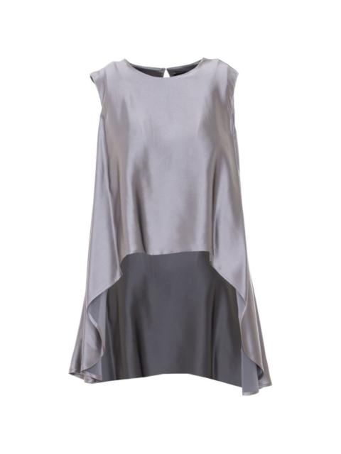 asymmetric round-neck top