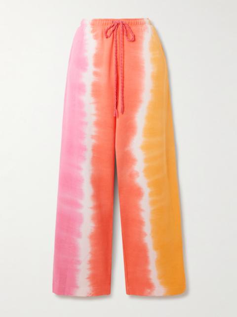 Tie-dyed Cotton And Cashmere-blend Jersey Track Pants