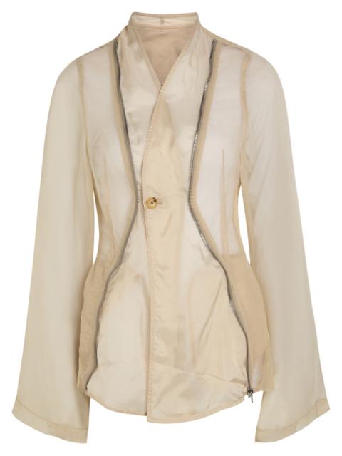 Rick Owens Stag Panelled Tulle Jacket