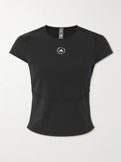 Printed Stretch Recycled-jersey Top