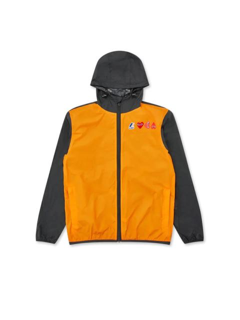 UNISEX K-WAY DOUBLE COLOURS CAGOULE - ORANGE/BLACK