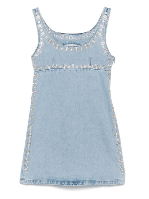 studded denim mini dress