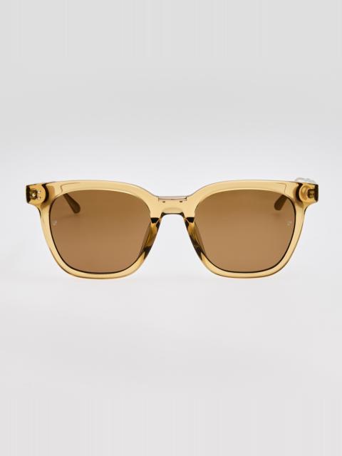Evan Sunglasses in Khaki and Gold