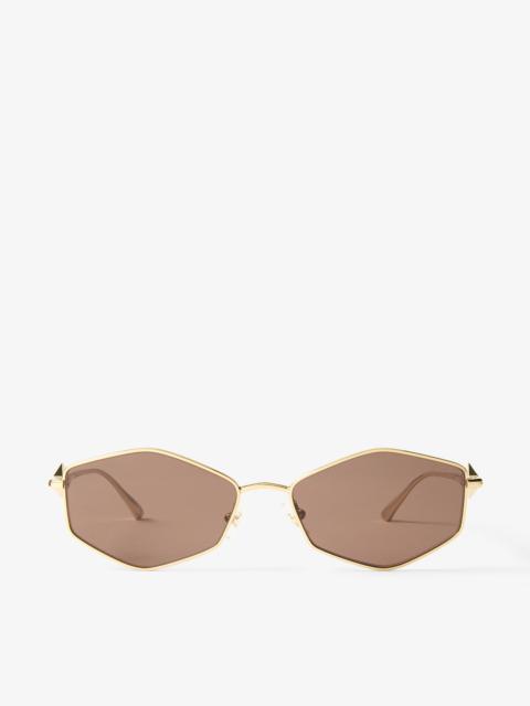 Zoey 
Gold Geometric Sunglasses