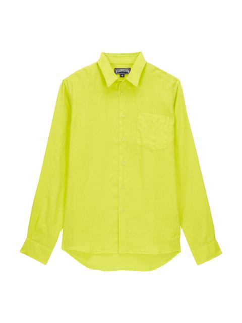 Men Linen Shirt Solid
