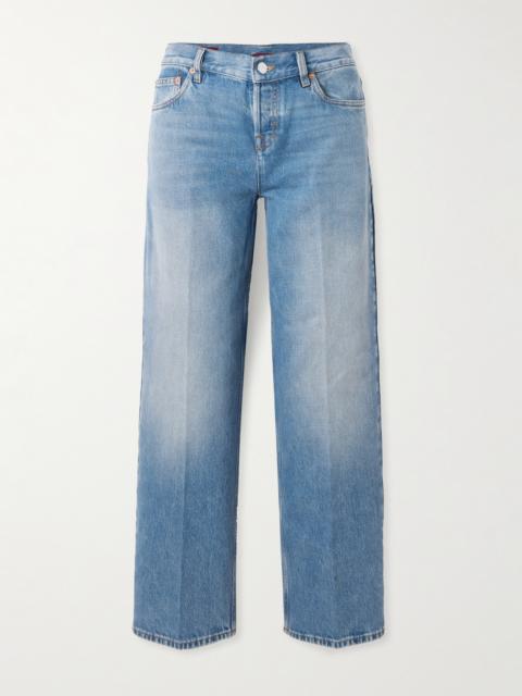 Cropped Mid-rise Straight-leg Jeans
