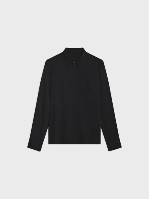 Fitted Shirt in Silk Georgette