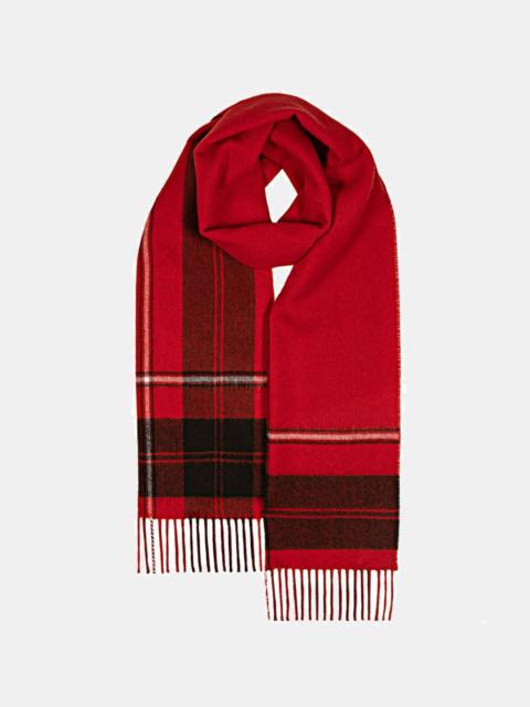 Unisex Oversized Lambswool Scarf Cunningham Red