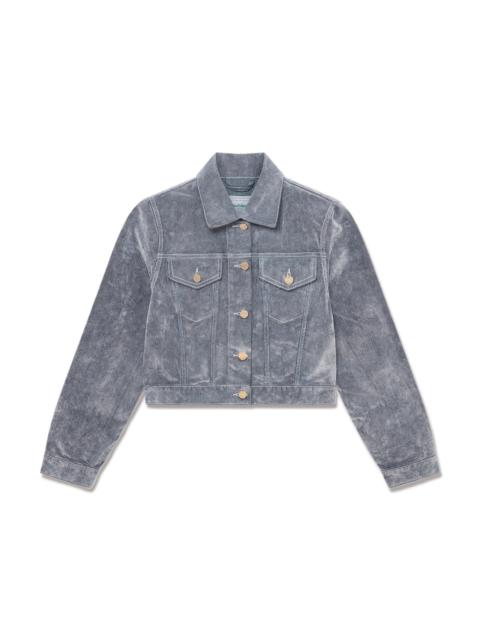 Peach Textured Denim Jacket