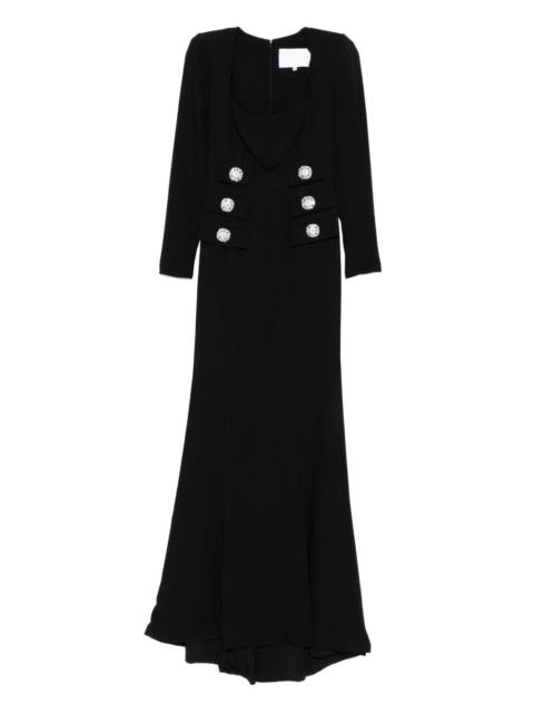 button-embellished maxi dress