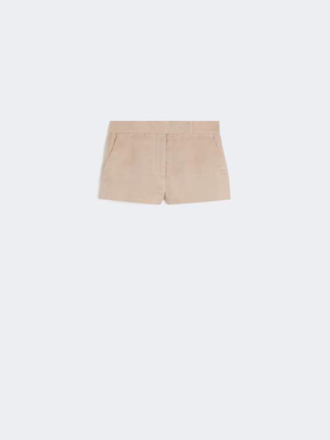 Linen canvas shorts - CAMEL