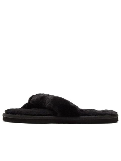 (WMNS) PUMA Fluff Flip Slide 'Black Team Gold' 384938-01