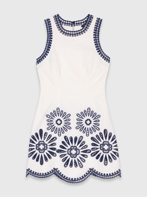 Mini dress with crochet details