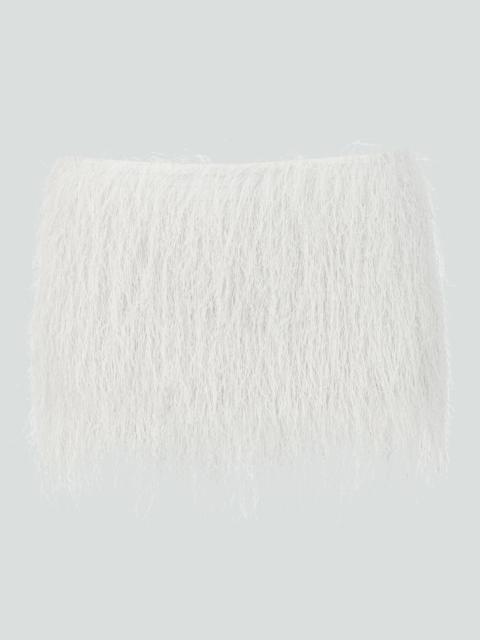 MICRO FRINGE SKIRT MERINGUE