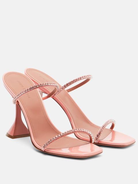 Gilda embellished patent leather sandals